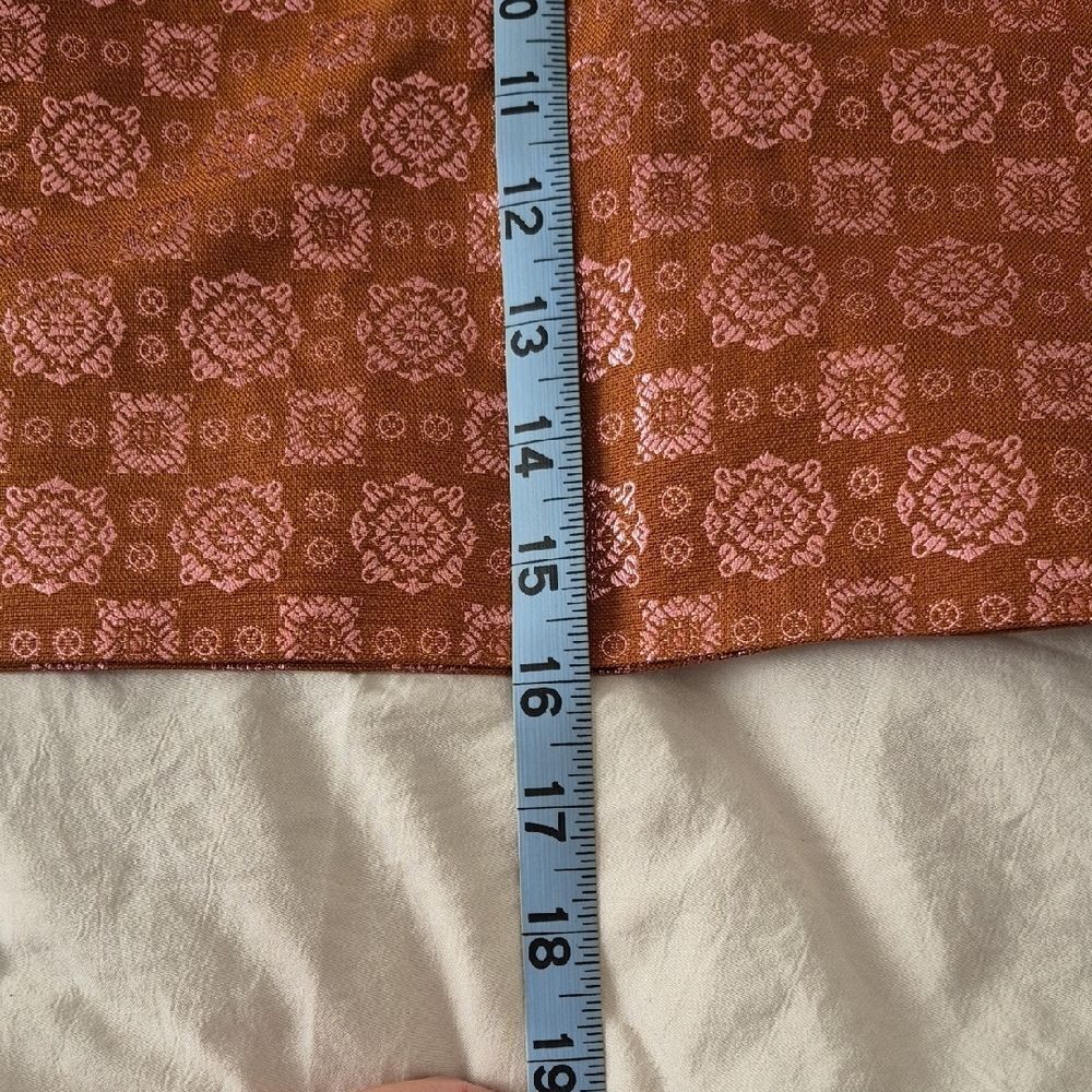 J. Crew Copper & Pink Silk & Metallic Mini Skirt with Pockets - Picture 8 of 8